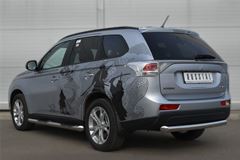 Защита заднего бампера D76 (дуга) для Mitsubishi Outlander 2012-2014