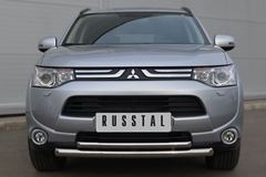 Защита переднего бампера D63/42(дуга) для Mitsubishi Outlander 2012-2014