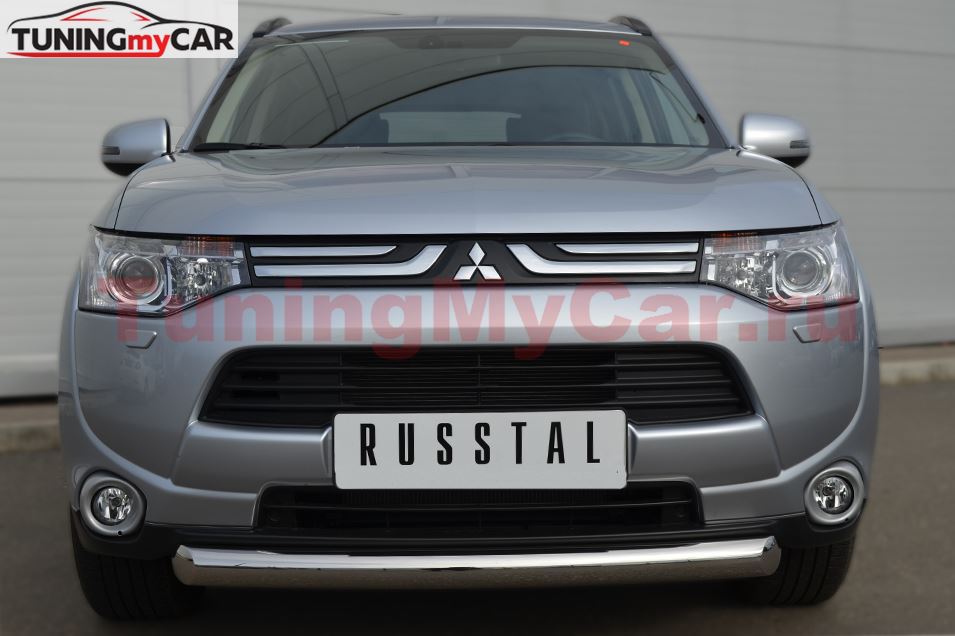 Защита переднего бампера D76(дуга) для Mitsubishi Outlander 2012-2014