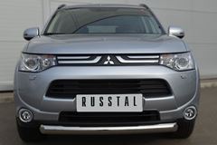 Защита переднего бампера D76(дуга) для Mitsubishi Outlander 2012-2014