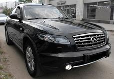 Накладки на передние фары (реснички) Infiniti FX 35 2003-2008