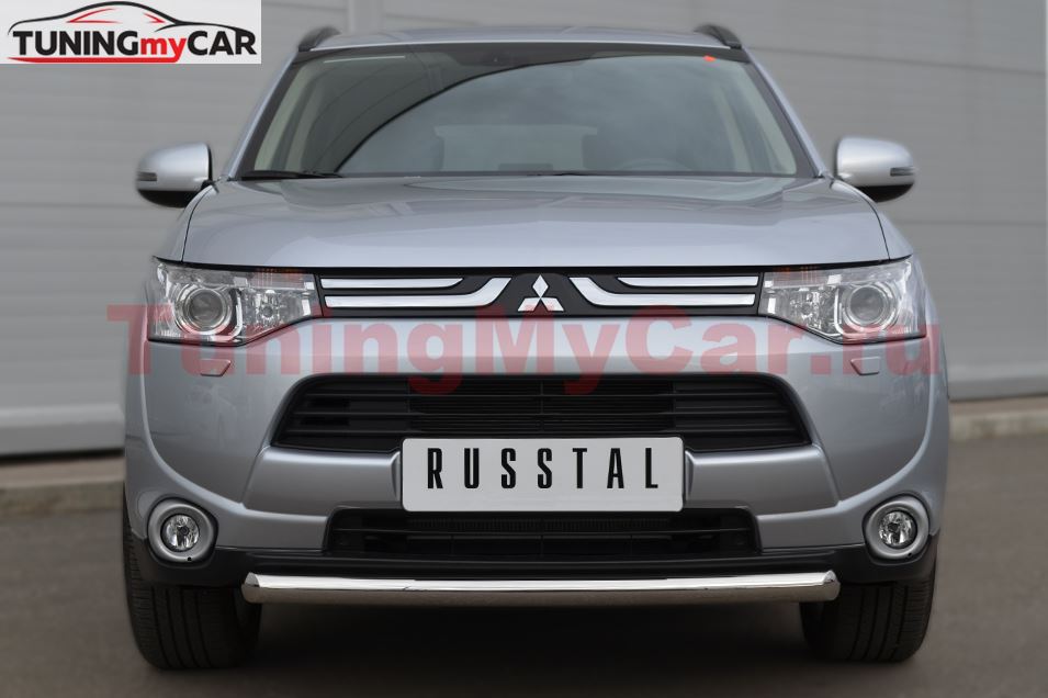 Защита переднего бампера D63(дуга) для Mitsubishi Outlander 2012-2014