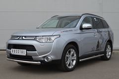Пороги труба D63 (вариант 3) для Mitsubishi Outlander 2012-2014