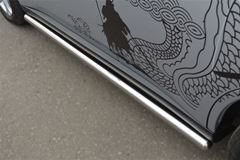 Пороги труба D63 (вариант 3) для Mitsubishi Outlander 2012-2014
