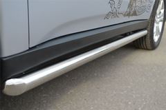 Пороги труба D63 (вариант 1) для Mitsubishi Outlander 2012-2014