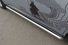 Пороги труба D63 (вариант 1) для Mitsubishi Outlander 2012-2014