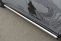 Пороги труба D63 (вариант 2) для Mitsubishi Outlander 2012-2014