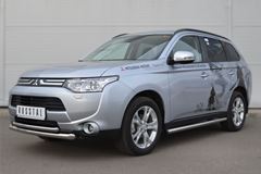 Пороги труба D63 (вариант 2) для Mitsubishi Outlander 2012-2014
