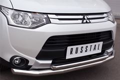 Защита переднего бампера D63 (секции) D42 (дуга) для Mitsubishi Outlander 2014