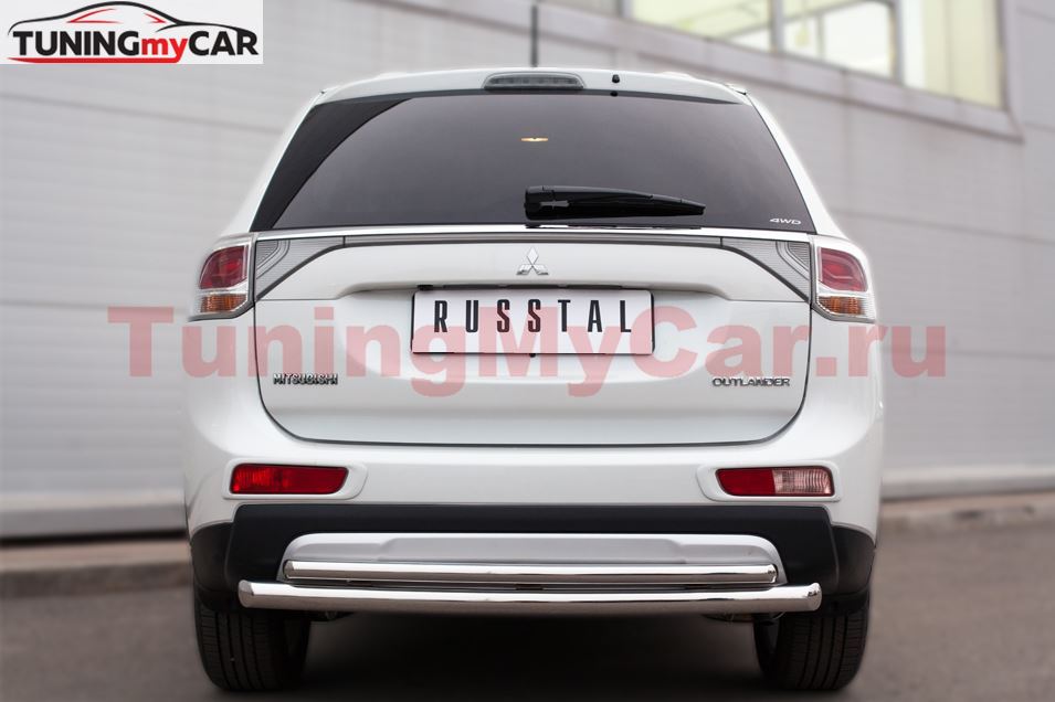 Защита заднего бампера D63 (дуга) D42 (дуга) для Mitsubishi Outlander 2014