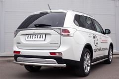Защита заднего бампера D63 (секции) для Mitsubishi Outlander 2014