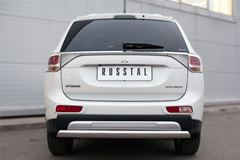 Защита заднего бампера D75х42 (дуга) для Mitsubishi Outlander 2014