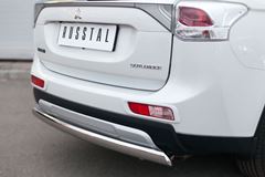 Защита заднего бампера D75х42 (дуга) для Mitsubishi Outlander 2014