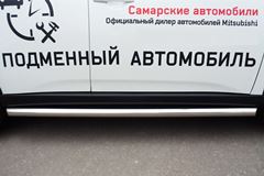 Пороги труба D63 (вариант 1) для Mitsubishi Outlander 2014