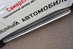 Пороги труба D42 с листом для Mitsubishi Outlander 2014