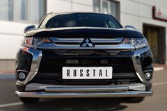 Защита переднего бампера D63 (секции) D42 (дуга) для Mitsubishi Outlander 2015-