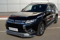 Защита переднего бампера D63 (секции) для Mitsubishi Outlander 2015-