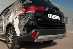 Защита заднего бампера D75х42 (дуга) для Mitsubishi Outlander 2015-
