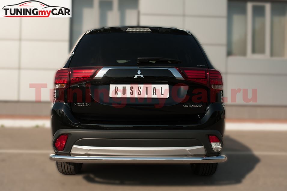 Защита заднего бампера D63 (секции) для Mitsubishi Outlander 2015-