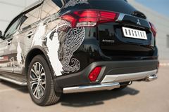 Защита заднего бампера уголки D63 (секции) для Mitsubishi Outlander 2015-