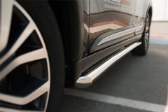 Пороги труба D63 (вариант 1) для Mitsubishi Outlander 2015-