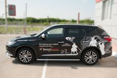Пороги труба 120х60 овал с проступью для Mitsubishi Outlander 2015-