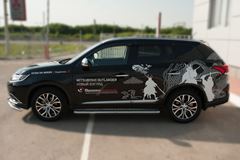 Пороги труба D42 с листом для Mitsubishi Outlander 2015-