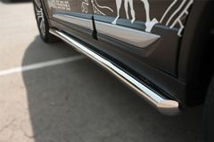 Пороги труба D63 (вариант 2) для Mitsubishi Outlander 2015-