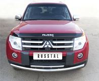 Защита переднего бампера D76/42 для Mitsubishi Pajero 4 2006-2011