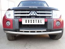 Защита переднего бампера D76/42 для Mitsubishi Pajero 4 2006-2011