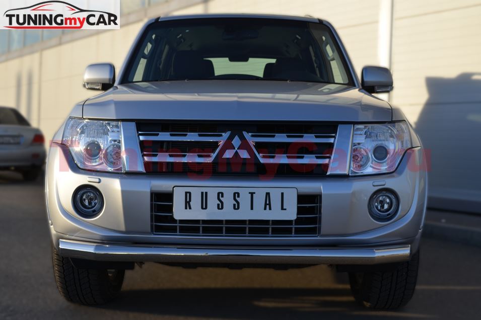 Защита переднего бампера D76 (дуга) для Mitsubishi Pajero 4 2012-2013