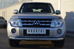 Защита переднего бампера D76 (дуга) для Mitsubishi Pajero 4 2012-2013