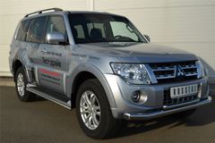 Защита переднего бампера D76/42 (дуга) для Mitsubishi Pajero 4 2012-2013