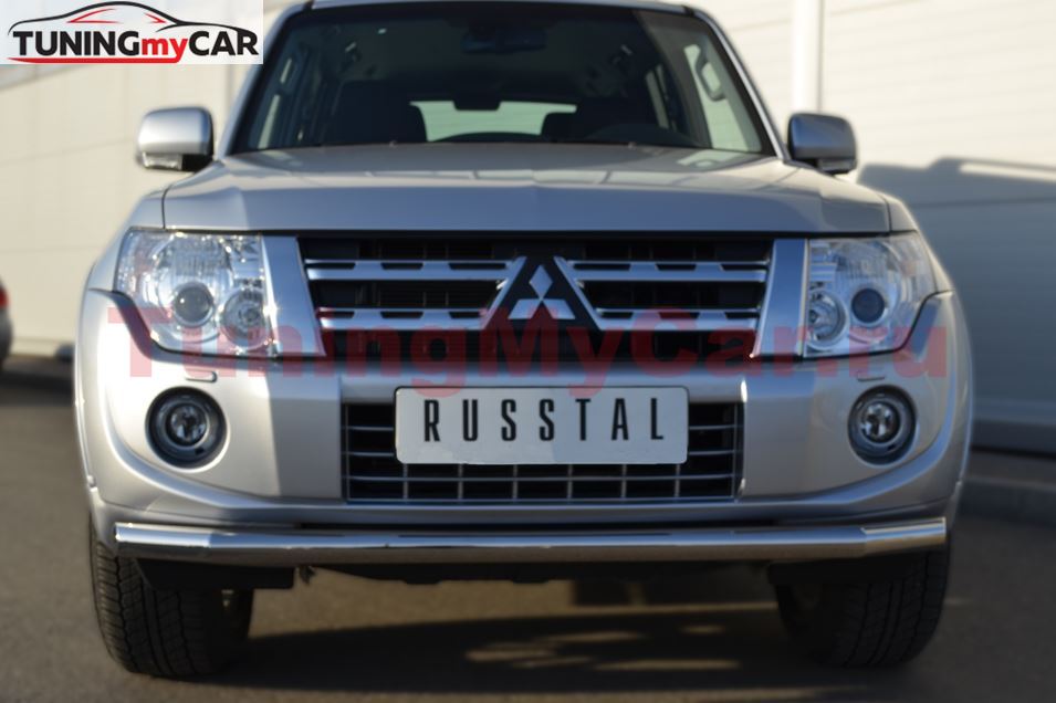 Защита переднего бампера D63 (дуга) для Mitsubishi Pajero 4 2012-2013