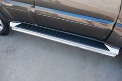 Защита порогов D42 для Mitsubishi Pajero 4 2014-