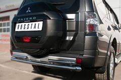 Защита заднего бампера D63 (дуга) D42х2 (дуга) для Mitsubishi Pajero 4 2014-