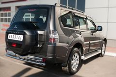 Защита заднего бампера D63 (дуга) D42х2 (дуга) для Mitsubishi Pajero 4 2014-