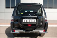 Защита заднего бампера уголки D63(секции) для Mitsubishi Pajero 4 2014-