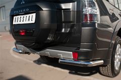 Защита заднего бампера уголки D63(секции) для Mitsubishi Pajero 4 2014-