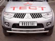 Защита переднего бампера D76 для Mitsubishi Pajero Sport 2010-2012