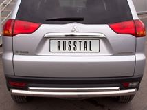 Защита заднего бампера D76/D42 для Mitsubishi Pajero Sport 2010-2012