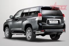 Защита задняя «уголки» d76/42 двойные на Toyota Land Cruiser Prado 150 2009-2013