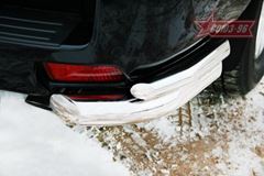 Защита задняя «уголки» d76/42 двойные на Toyota Land Cruiser Prado 150 2009-2013