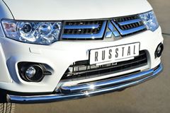 Защита переднего бампера D63 (секции) D63 (дуга) для Mitsubishi Pajero Sport 2013-2015