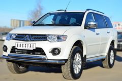 Защита переднего бампера D63 (секции) D63 (дуга) для Mitsubishi Pajero Sport 2013-2015