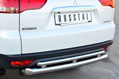 Защита заднего бампера D76 (дуга) D42 (дуга) для Mitsubishi Pajero Sport 2013-2015