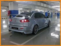 Козырек широкий EVO-style 6 зубьев на крышу Mitsubishi Lancer 10 