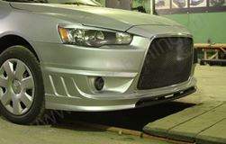 Накладка переднего бампера Shark-Style для Mitsubishi Lancer 10 от 2011 г.в.