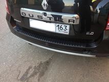 Накладка на задний бампер mini для Рено Дастер