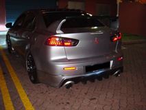 Накладка на задний бампер Shark для Lancer 10